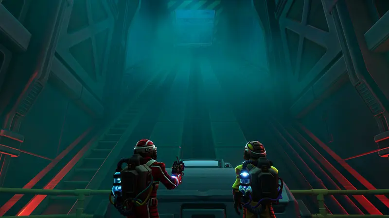 Official artwork of both explorers in orange and red suits with walkie-talkies